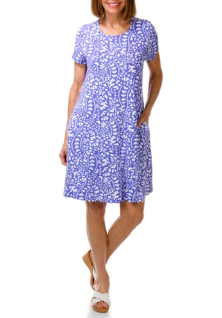 Thumbnail 1: Harlow  & Rose Women's Short Sleeve Swing Dress 