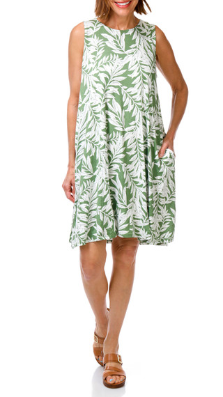 Thumbnail 1: Harlow  & Rose Women's Sleeveless Print Swing Dress 