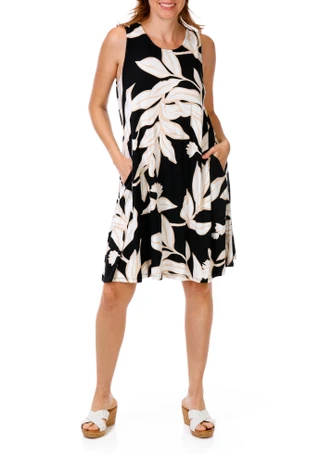 Thumbnail 1: Harlow  & Rose Women's Sleeveless Print Swing Dress 