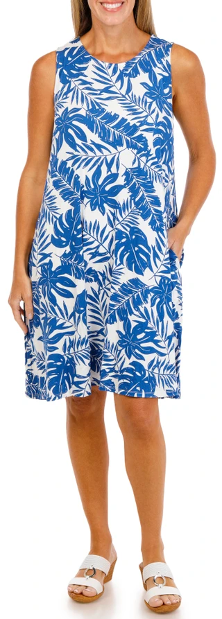 Thumbnail 4: Harlow  & Rose Women's Sleeveless Print Swing Dress 