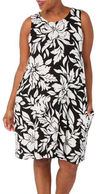 Thumbnail 2: Harlow  & Rose Women's Sleeveless Print Swing Dress 