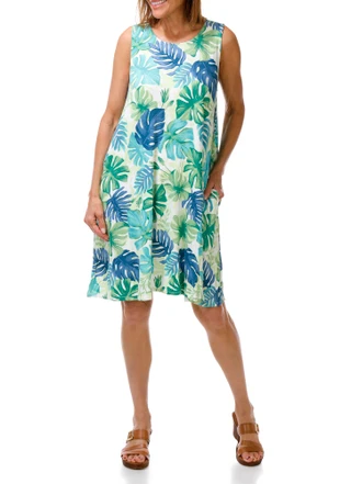 Thumbnail 1: Harlow  & Rose Women's Sleeveless Print Swing Dress 