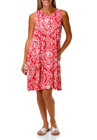 Thumbnail 2: Harlow  & Rose Women's Sleeveless Print Swing Dress 