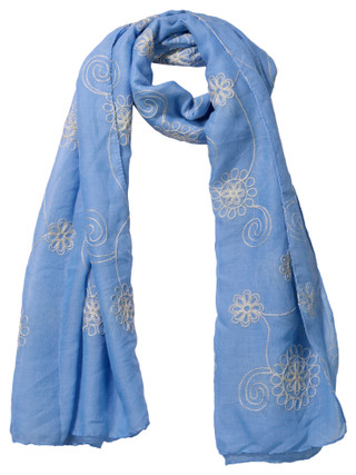 Thumbnail 1: Jessica McClintock Embroidered Floral Shawl 