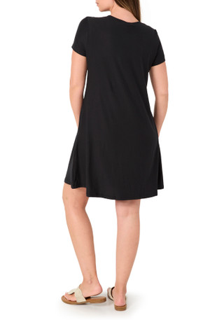 Thumbnail 2: Harlow  & Rose Women's Short Sleeve Solid Swing Dress 
