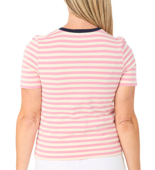 Thumbnail 2: Isaac Mizrahi Women's Short Sleeve Striped Tee 