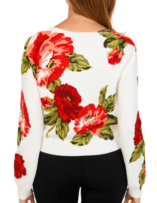 Thumbnail 2: Ellen Tracy Women's Floral Button Down Cardigan 
