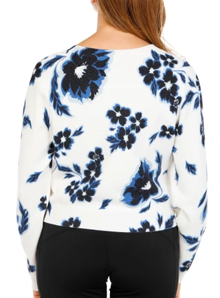 Thumbnail 2: Ellen Tracy Women's Floral Button Down Cardigan 