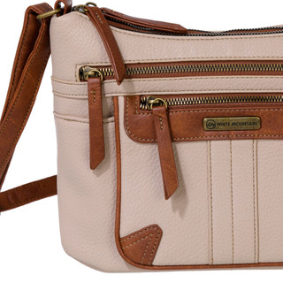 Thumbnail 4: White Mountain Two Tone Hobo Crossbody Bag 