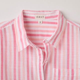 Thumbnail 2: Dash Women's 3/4 Sleeve Stripe Button Down Top 