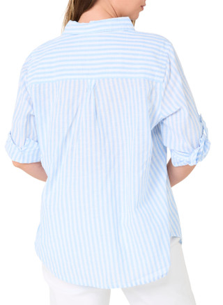 Thumbnail 4: Dash Women's 3/4 Sleeve Stripe Button Down Top 