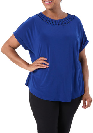 Thumbnail 1: Ava & Grace Women's Plus Cuff Sleeve Top  
