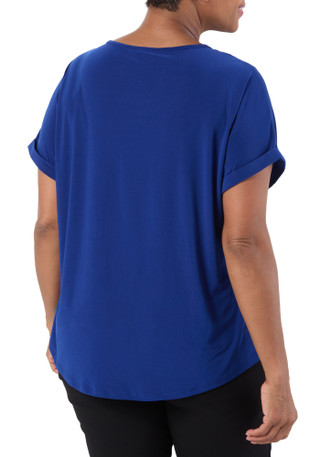 Thumbnail 2: Ava & Grace Women's Plus Cuff Sleeve Top  