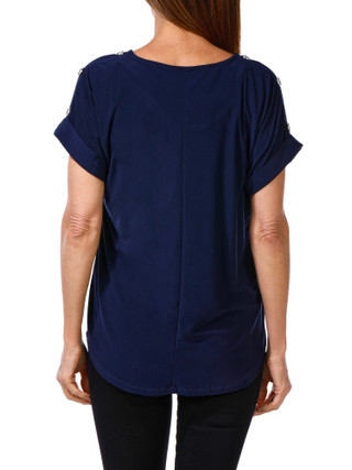 Thumbnail 2: AVA AND GRACE Women's Solid Knit Top  