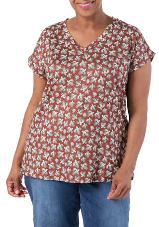 Thumbnail 1: Anneliese Women's Plus Cactus Print Top  
