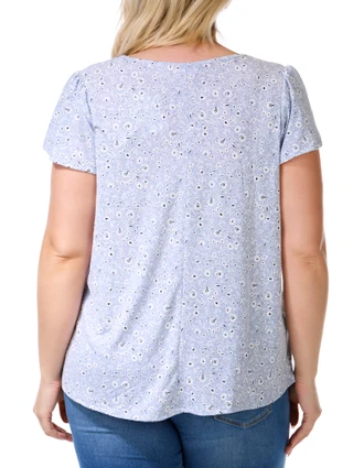 Thumbnail 3: SJS Women's Plus Floral Print Top  