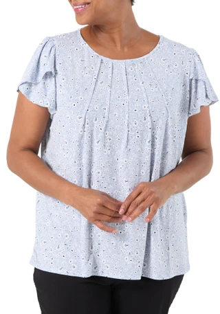 Thumbnail 2: SJS Women's Plus Floral Print Top  