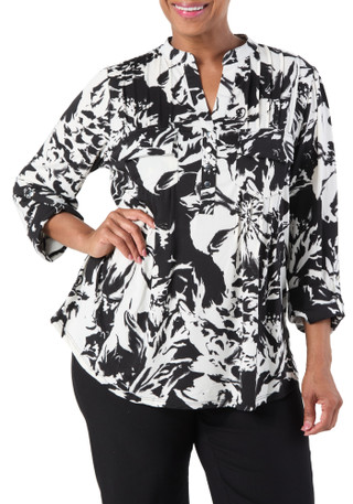 Thumbnail 1: Cocomo Women's Plus Floral Print Top  