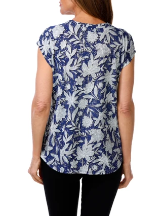 Thumbnail 2: Emily Daniels Women's Floral Dot Print Top 