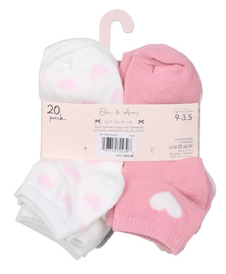 Thumbnail 2: Girls 20 Pk Quarter Socks 