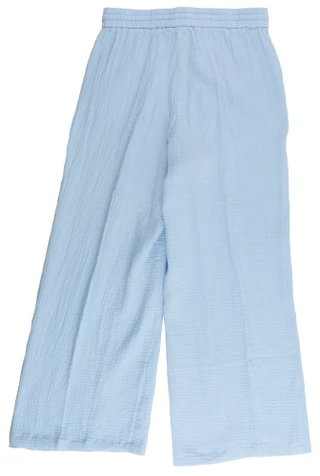 Thumbnail 2: No Comment Junior's Cotton Gauze Wide Leg Pants 