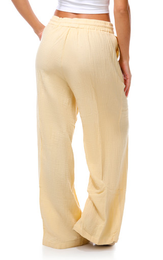 Thumbnail 2: No Comment Junior's Gauze Wide Leg Pants 