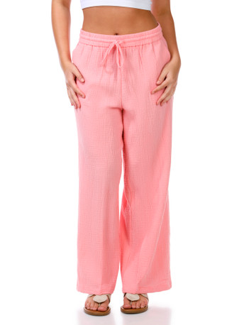 Thumbnail 1: No Comment Junior's Gauze Wide Leg Pants 