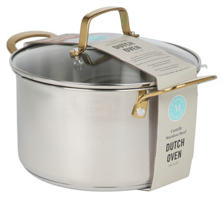 Thumbnail 1: Martha Stewart 5 Qt Castelle Stainless Steel Dutch Oven 