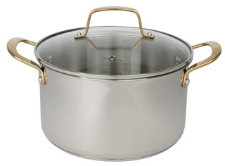 Thumbnail 3: Martha Stewart 5 Qt Castelle Stainless Steel Dutch Oven 