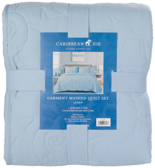 Thumbnail 1: Caribbean Joe 3 Pc Garment Washed Quilt Set  