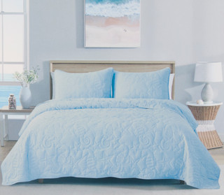 Thumbnail 3: Caribbean Joe 3 Pc Garment Washed Quilt Set  