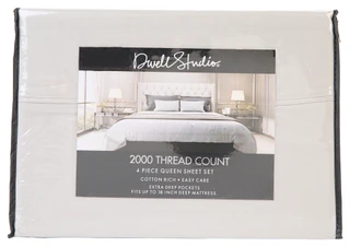Thumbnail 1: DWELL STUDIO 2000 Thread Count Queen Sheet Set 