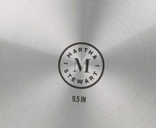 Thumbnail 4: Martha Stewart 9.5 in Stainless Steel Frying Pan 