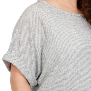 Thumbnail 4: MAX STUDIO Plus Short Sleeve Crinkle Jersey Top 