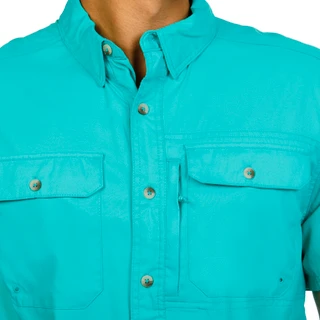 Thumbnail 3: REEL LEGENDS Men's Water Solid Woven Button Down Shirt 