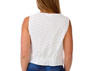 Thumbnail 3: Cisono Juniors Sleeveless Eyelet Vest 