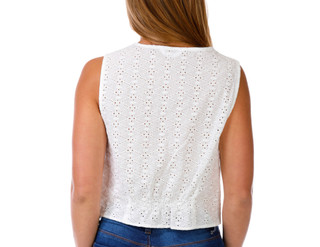 Thumbnail 2: Cisono Juniors Sleeveless Eyelet Vest 