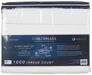 Thumbnail 4: ARTISAN 34 Coolthreads 1000 Thread Count 6-Pc Cooling Sheet Set 