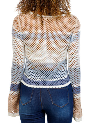 Thumbnail 6: No Comment Junior's Long Sleeve 1/4 Zip Knit Sweater 