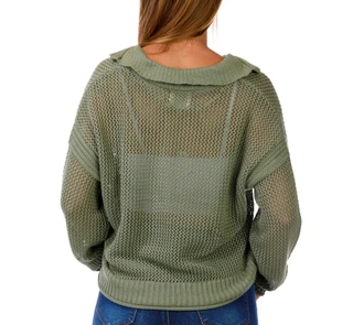 Thumbnail 2: No Comment Juniors Long Sleeve 1/4 Zip Knit Sweater 
