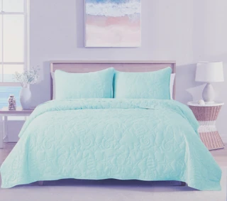 Thumbnail 3: Caribbean Joe Garment Washed Solid Shell Quilt Set 