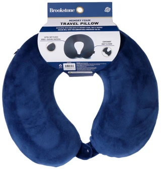 Thumbnail 2: Brookstone Memory Foam Travel Pillow 