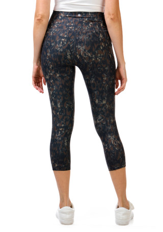 Thumbnail 2: RBX Women's Active Cheetah Capris Leggings 