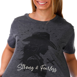 Thumbnail 3: FloGrown Juniors Cowgirl Strong Crop Top 