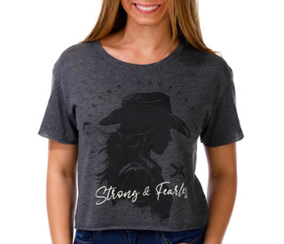Thumbnail 1: FloGrown Juniors Cowgirl Strong Crop Top 