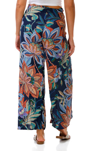 Thumbnail 2: Angie Junior's Wide Leg Paisley Panel Pants 