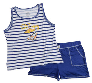 Thumbnail 1: Peanuts Women's 2 Pc Pajama Shorts Set 