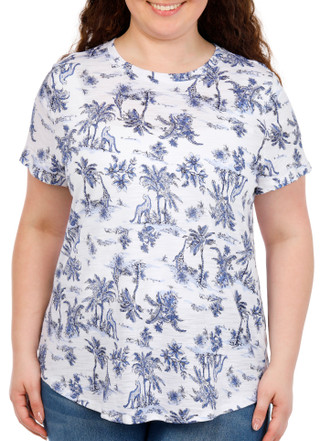 Thumbnail 1: Blue Sol Plus Short Sleeve Scoop Top 