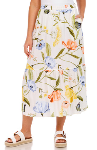 Thumbnail 1: Ellen Tracy Women's Print Maxi Skirt  