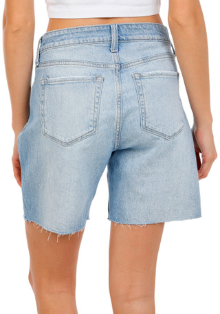 Thumbnail 3: YMI Junior's Raw Hem Denim Shorts 